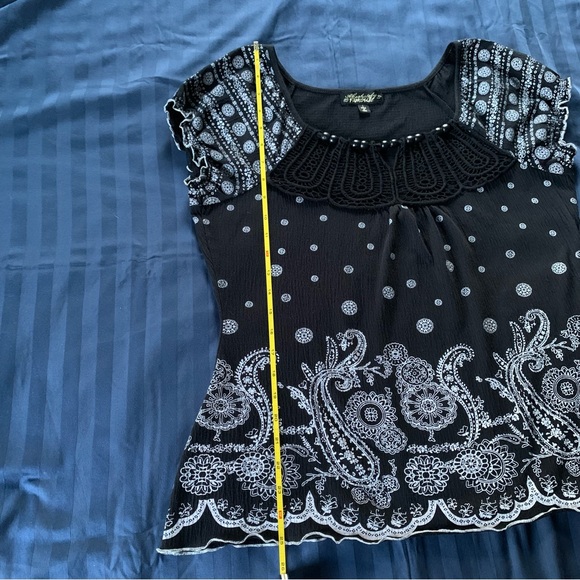 Absolutely Famous peasant style short sleeve top - Picture 10 of 12